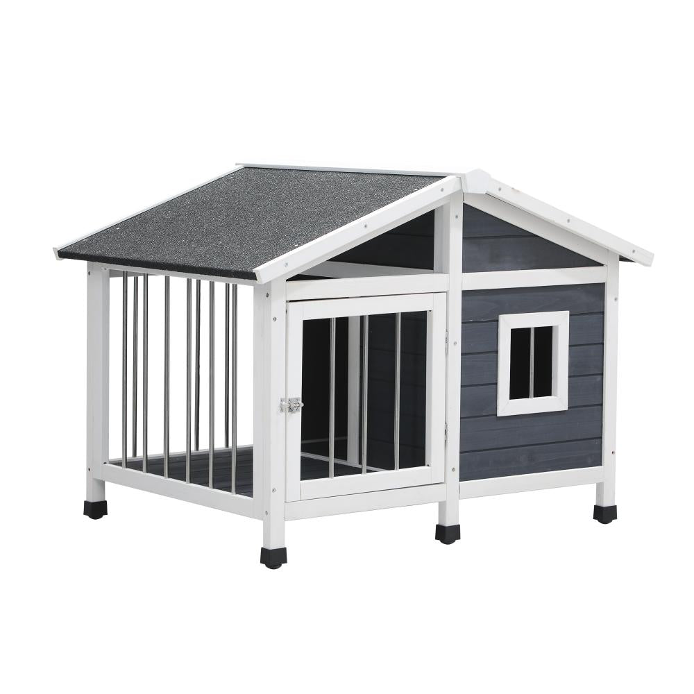 Wooden Pet Dog Kennel Awning Cabin