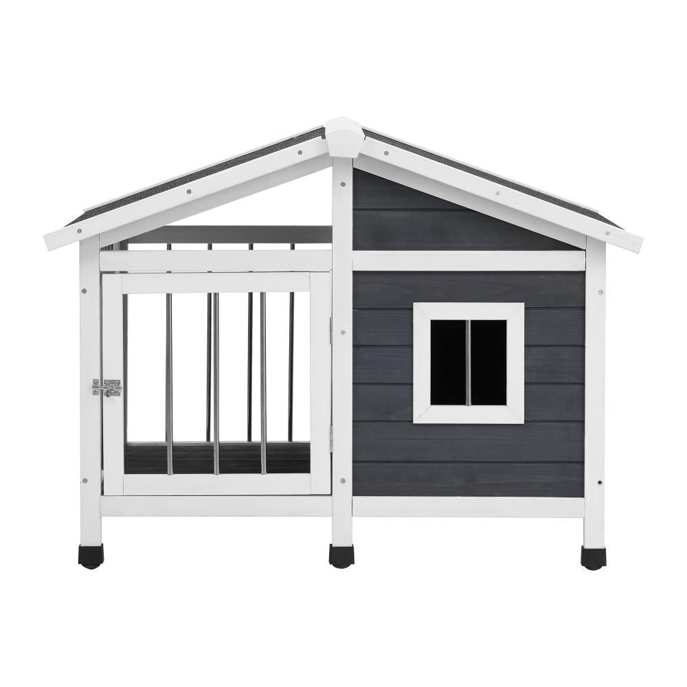 Wooden Pet Dog Kennel Awning Cabin