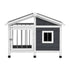 Wooden Pet Dog Kennel Awning Cabin