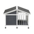 Wooden Pet Dog Kennel Awning Cabin