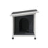 Dog Kennel House Wooden Grey and White