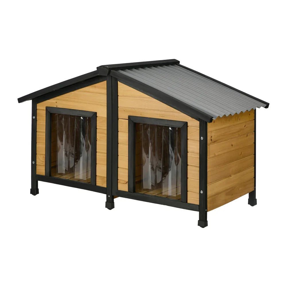 Dog Kennel Outdoor Indoor Pet House Wooden Puppy Cabin Kennels