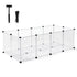 i.Pet Pet Dog Playpen 20 Panels with Baseboard DIY Enclosure Small Animal Rabbit Pen