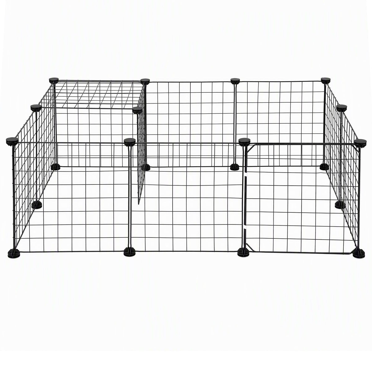 i.Pet Dog Playpen 12 Panels Pet Playpen 35x35cm Iron DIY Enclosure for Small Animals