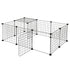i.Pet Dog Playpen 12 Panels Pet Playpen 35x35cm Iron DIY Enclosure for Small Animals