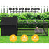 Large Metal Rabbit Hutch with Run – Outdoor Pet Cage 162×60×71cm Black