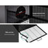 Large Metal Rabbit Hutch with Run – Outdoor Pet Cage 162×60×71cm Black