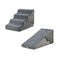 Alopet 4‑Step Foam Pet Ramp – Grey, 2‑in‑1 Stairs, Washable Cover