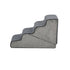 Alopet 4‑Step Foam Pet Ramp – Grey, 2‑in‑1 Stairs, Washable Cover