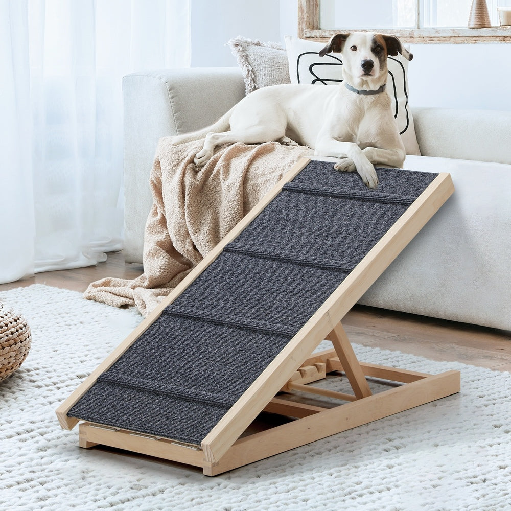 Dog Pet Ramp Adjustable Height Foldable 100cm