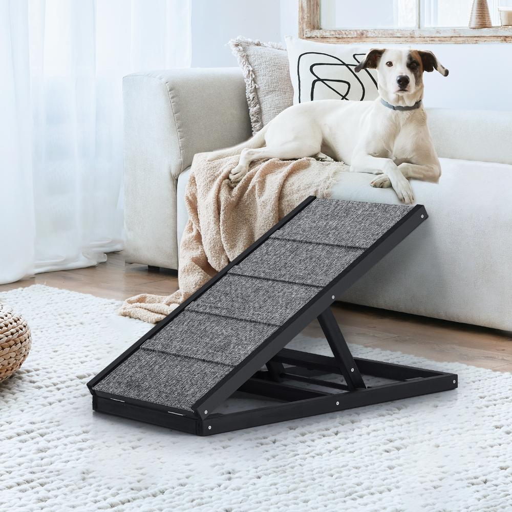 Dog Pet Ramp Adjustable Height Foldable 70cm