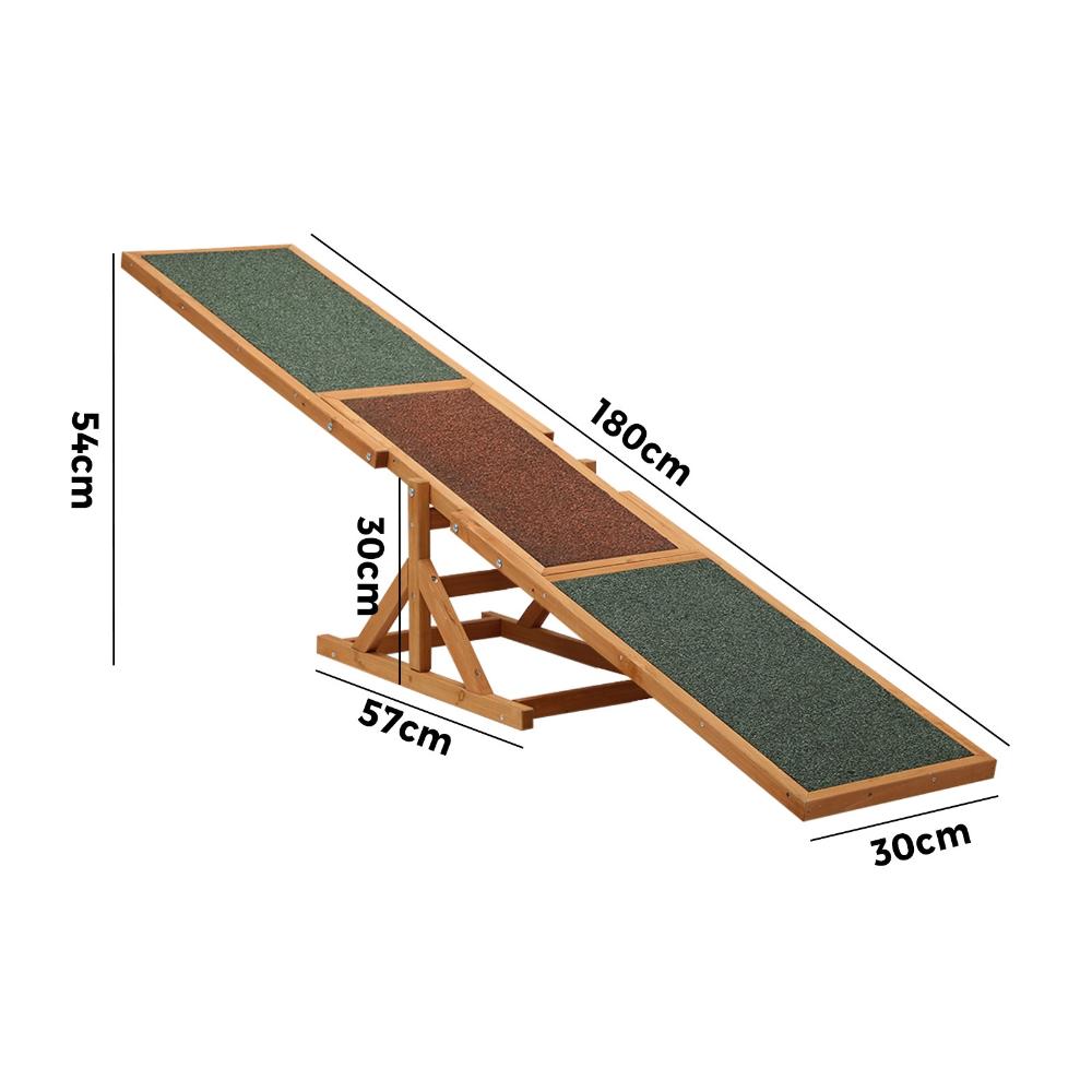 Dog Seesaw Pet Hutch 180cm Plank 70kg Capacity