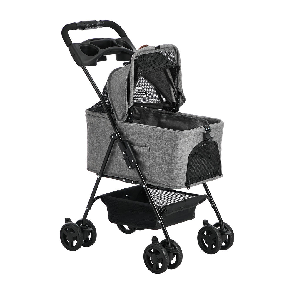 Pet Stroller Pram Removable Carrier Pushchair Foldable