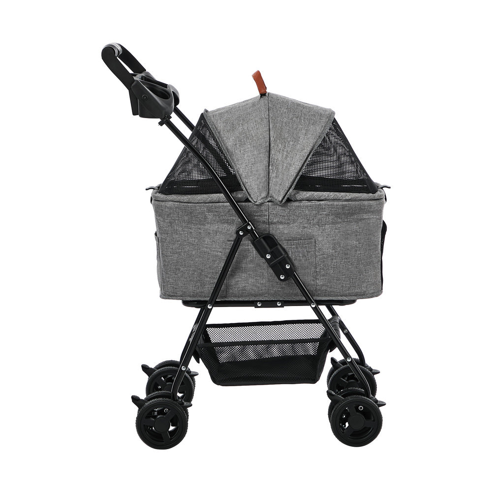 Pet Stroller Pram Removable Carrier Pushchair Foldable