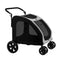 Foldable Pet Stroller Large 50kg 600D Oxford Dog Cat Pram Mesh Black White