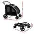 Pet Stroller Dog Pram Large Carrier Cat Travel Foldable Strollers 4 Wheels Trolley