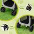 Pet Stroller Dog Pram Large Carrier Cat Travel Foldable Strollers 4 Wheels Trolley