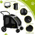 Pet Stroller Dog Pram Large Carrier Cat Travel Foldable Strollers 4 Wheels Trolley