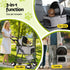 3-in-1 Pet Stroller Dog Cat Pram Carrier Car Seat Foldable Grey 25kg