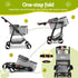 3-in-1 Pet Stroller Dog Cat Pram Carrier Car Seat Foldable Grey 25kg