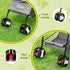 3-in-1 Pet Stroller Dog Cat Pram Carrier Car Seat Foldable Grey 25kg