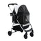 Foldable Pet Stroller Dog Cat Pram 4 Wheel Travel Carrier with Storage