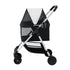 Foldable Pet Stroller Dog Cat Pram 4 Wheel Travel Carrier with Storage