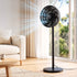 Devanti Pedestal Fan with Remote, 7 Speeds 3 Heights DC Motor, Black