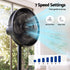 Devanti Pedestal Fan with Remote, 7 Speeds 3 Heights DC Motor, Black