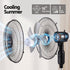 16-Inch Pedestal Fan with Remote Control, 3 Speeds, 8H Timer, Black
