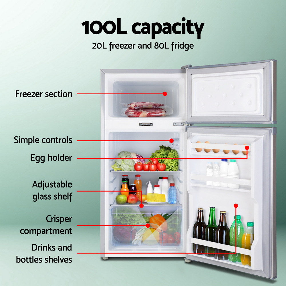 100L Portable Fridge Freezer 12V/24V/240V Camping Caravan Compressor