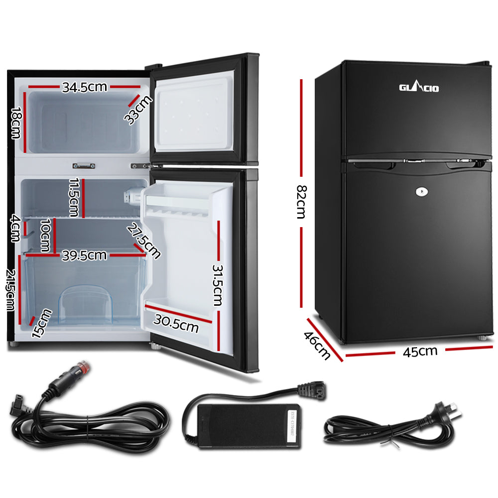 90L Portable Fridge Freezer 12V/24V/240V Camping Caravan Compressor