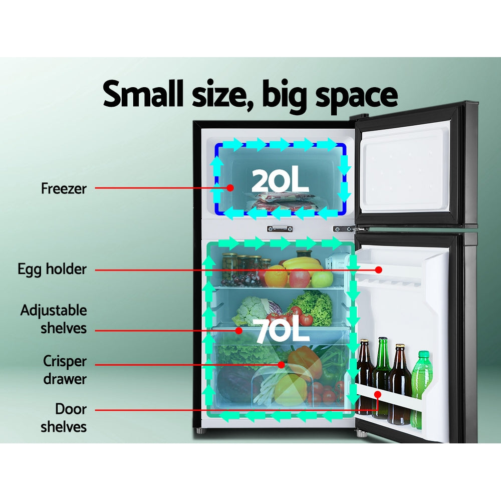 90L Portable Fridge Freezer 12V/24V/240V Camping Caravan Compressor