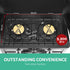 Portable Gas Oven & Stove – Twin Burners, 3500BTU Oven, Stainless Steel