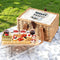 Alfresco 2 Person Picnic Basket Set with Table Blanket Cooler Wooden Insulated