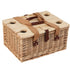Alfresco 4 Person Picnic Basket Set with Table Blanket Cooler Wooden Insulated