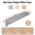 Queen Bed Wedge Pillow For Headboard, Close Gap And Stop Pillows Sliding, Perfect For Dorm Or Tatami Reading, 25D Foam Mattress Gap Filler With 2 Side Pockets, Washable 110gsm Cover