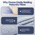Giselle Bedding Cooling Pregnancy Pillow Adjustable Maternity Pillow for Sleeping, Body Pillows for Adults Support Back, Belly, and Hips, Blue 37x87 cm
