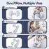 Giselle Bedding Cooling Pregnancy Pillow Adjustable Maternity Pillow for Sleeping, Body Pillows for Adults Support Back, Belly, and Hips, Blue 37x87 cm