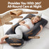 Giselle Bedding Pregnancy Pillow G-Shaped Full Body Pillow for Back and Belly Support Maternity Pillow with Removable Cover, Dark Grey 135x70 cm