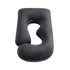 Giselle Bedding Pregnancy Pillow G-Shaped Full Body Pillow for Back and Belly Support Maternity Pillow with Removable Cover, Dark Grey 135x70 cm