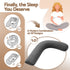 Giselle Bedding Pregnancy Pillow for Side Sleeping L-Shaped Maternity Body Pillow for Women 100% Cotton Jersey Cover for Head Neck Belly Support, 63x115 cm Grey