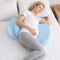 Memory Foam Pregnancy Pillow Adjustable with Concave Curve Design, Support for Back, Belly, and Hips, Blue