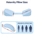 Memory Foam Pregnancy Pillow Adjustable with Concave Curve Design, Support for Back, Belly, and Hips, Blue