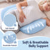Memory Foam Pregnancy Pillow Adjustable with Concave Curve Design, Support for Back, Belly, and Hips, Blue