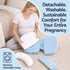 Memory Foam Pregnancy Pillow Adjustable with Concave Curve Design, Support for Back, Belly, and Hips, Blue