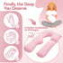 Giselle Bedding Pregnancy Pillow U Shaped Full Body Pillow with 100% Cotton Jersey Cover Maternity Pillow for Sleeping Reading, Pink, 73x133cm