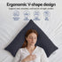 V‑Shape Pillow – Boomerang Nursing & Body Support Cushion, Grey
