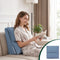 Giselle Reading Pillow for Bed, 25D Foam Wedge Backrest with Pockets, Corduroy