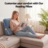 Giselle Reading Pillow for Bed, 25D Foam Wedge Backrest with Pockets, Corduroy